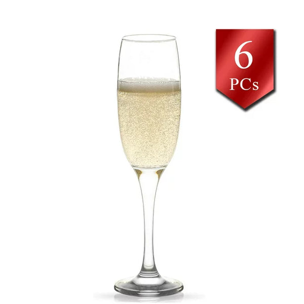 Lav Venue Champagne Flute Glasses Set of 6,Champagne Glassware, 7.5 oz