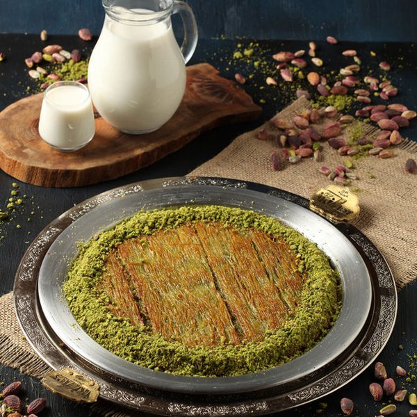 Kunafa Serving Plates, Silver Aluminum Kunefe Plates