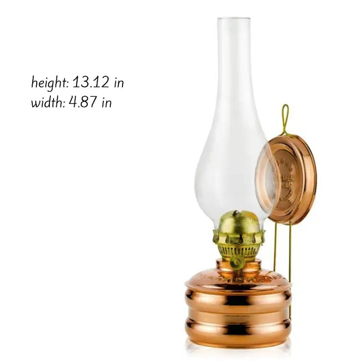 COPPER OIL LAMP TRMN BIG