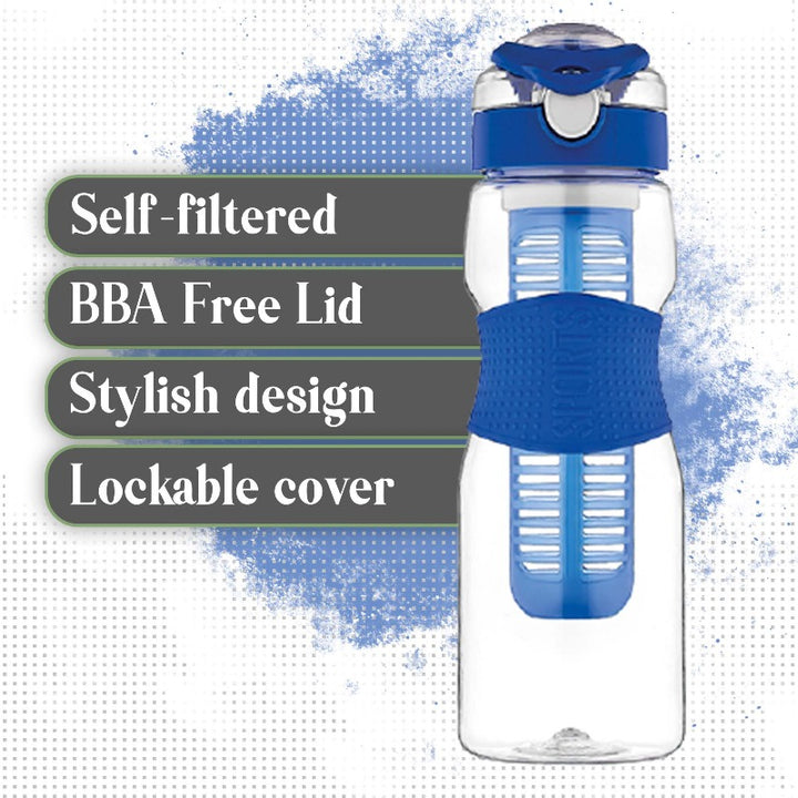 SAGA BOTTLE WITH SILICONE SLEEVE AND INFUSER 730 cc (24.7 oz)1 Pcs - Hakan Makes Kitchens Smile