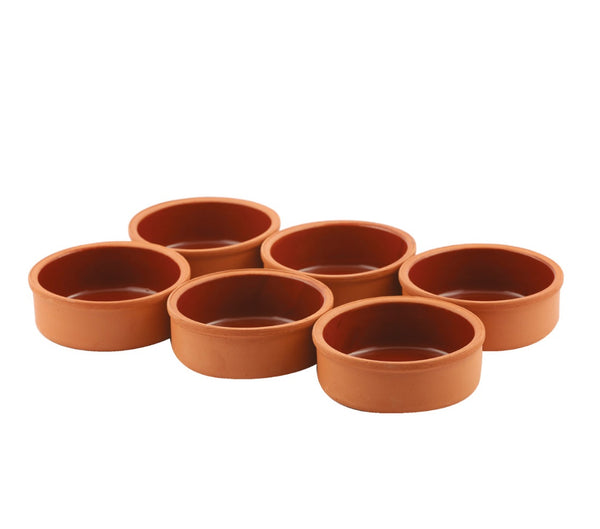HAKAN Clay Pudding Bowl Set – 6 Pieces (4.6" x 1.6")