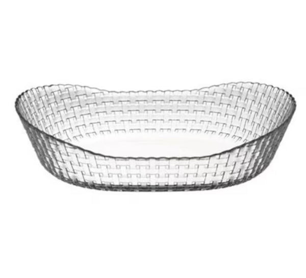 Pasabahce Habitat Bread Serving Bowl, Stylish Glass Bowl for Bread, Dough, Cake, 12.6 in