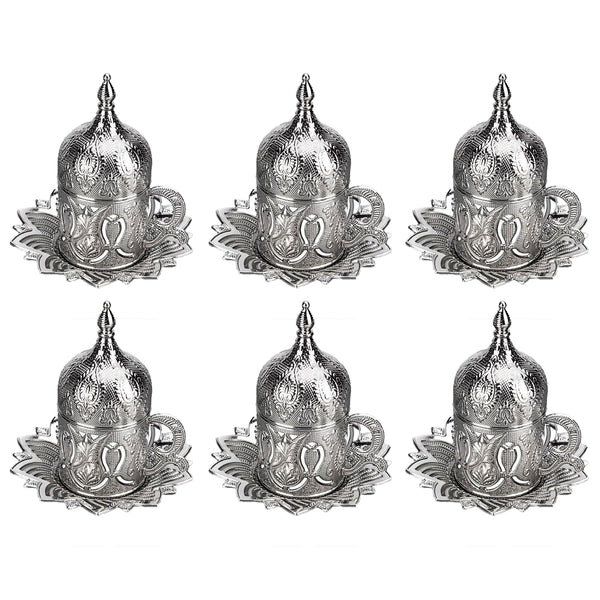 AHSEN COFFEE SET FOR 6 PEOPLE NICKEL 118 ml (4 oz)