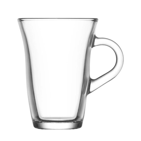 Lav Nisa Clear Glass Coffee Tea Mugs Set of 3, 5.25 Oz