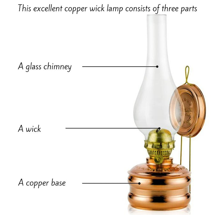 COPPER OIL LAMP TRMN BIG