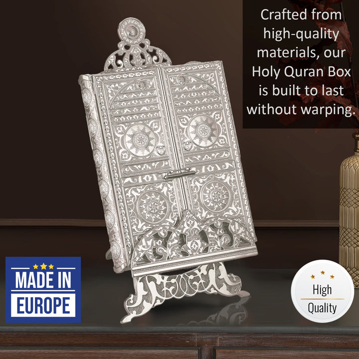 Luxury Metal Quran Box with Stand 