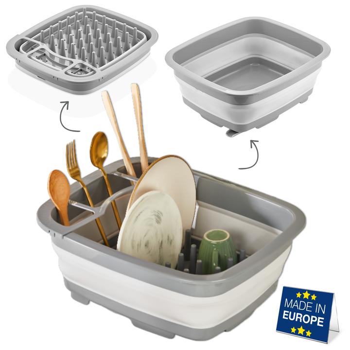 Collapsible Dish Rack 9L Foldable Drainer with Drain Space Saving Orga ...