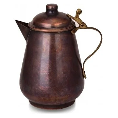 Handmade Antique Copper Milk Jug with Lid, 42.27 Oz