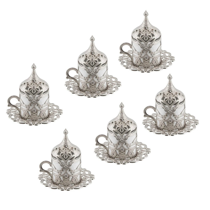MOTIF COFFEE CUP SET FOR 6 PEOPLE SILVER 118 ml (4 oz)