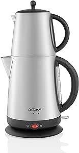 Stainless Steel Electric Tea Maker, 57.4 Oz and 33.8 Oz