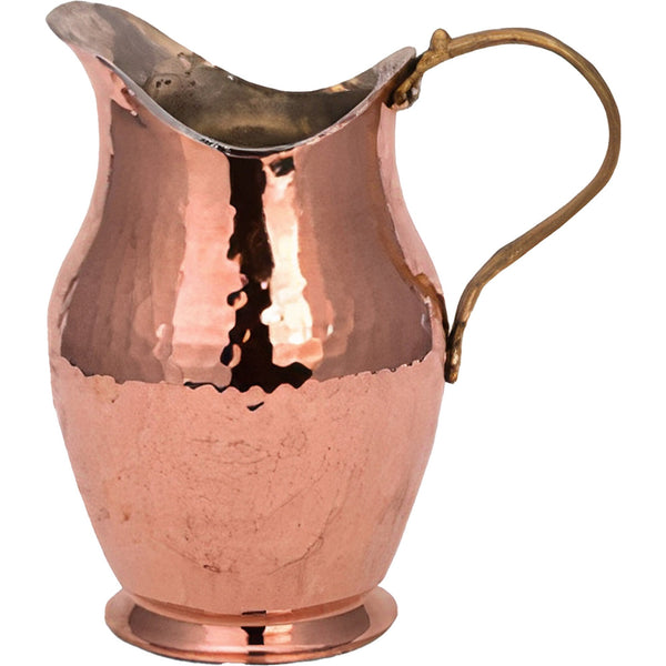 Handmade Crushed Copper Water Pitcher, Traditional Jug, 1.48 qt, 1400 ml (47 1/2 oz)