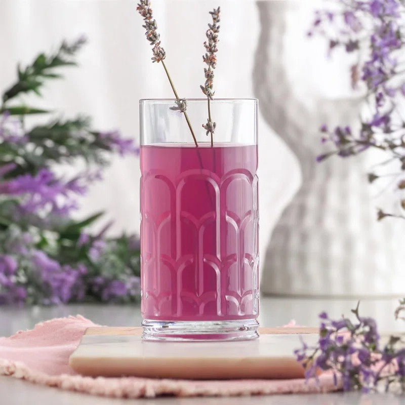 Lav Archie Long Water Glass Set, 6 Pcs, 13.25 Oz (390 cc)