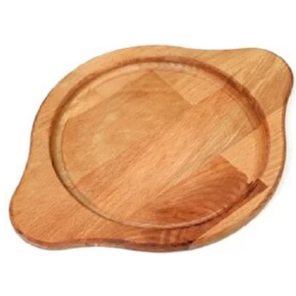 Bamboo Wooden Base for Pan – Natural Heat-Resistant Pan Stand