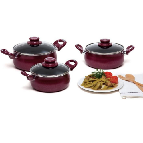 Cem Pırlanta Pot Set, 6 Pcs-2 Pack