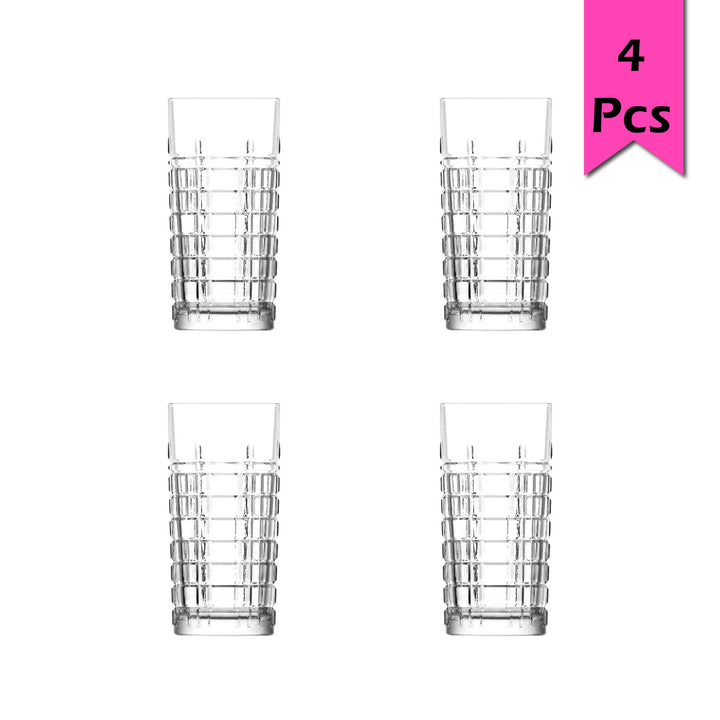LONG DRINK GLASS 356 cc (12 1/4 oz) 4 Pcs Set (6 in Box) Media 2 of 5)
