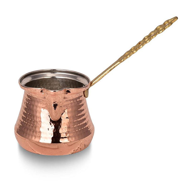 Hammered Copper Coffee Milk Pot, Jazva Briki Sutluk Cezve No 3