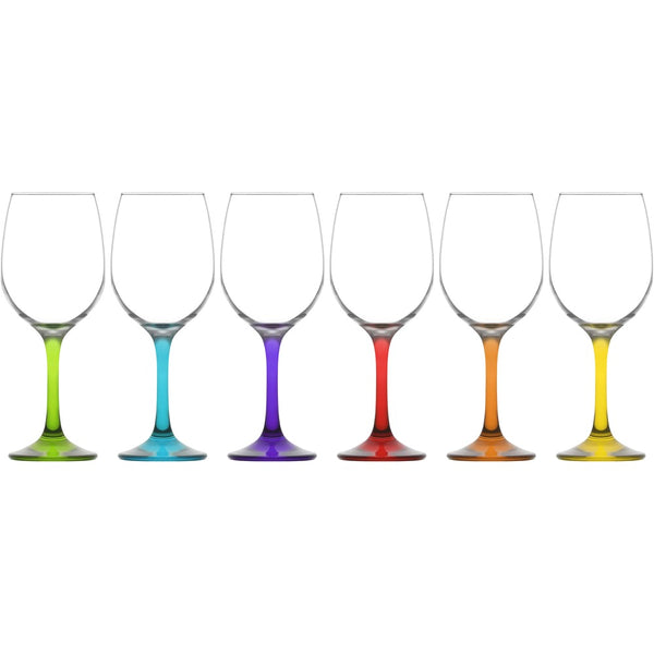 Lav Fame Stemmed Wine Glass Set, 6 Pcs, 10.25 Oz (300 cc)