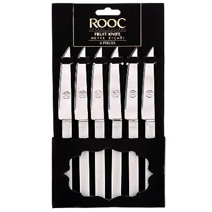 Rooc Fruit Knife Set of 6, Cutlery, Mix Colors in Cases