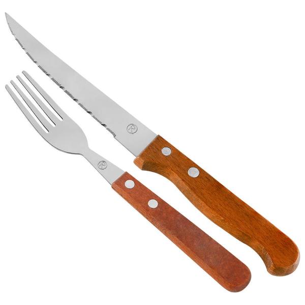 Rooc Stainless Steel Fork and Meat Knife Set of 2