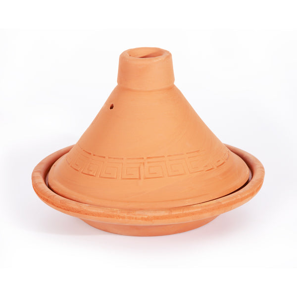 Clay Tagine Pot Handmade Moroccan Tajine Casserole with Lid (13.2" x 9.7")