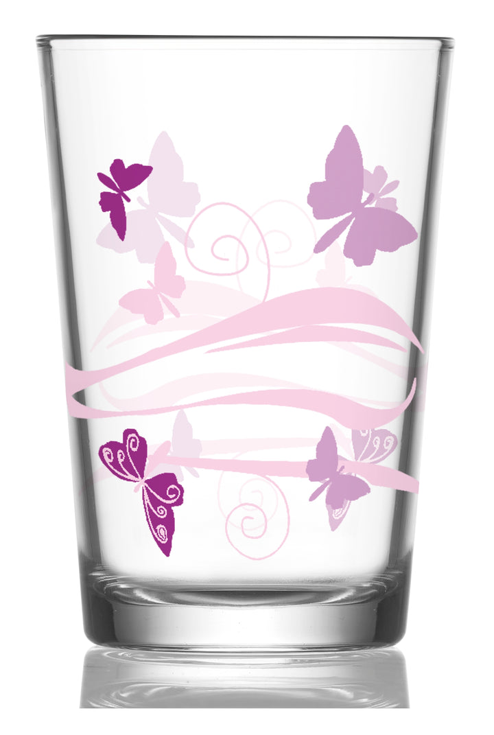 WATER GLASS DECORATED 205 cc (7 oz) 6 Pcs Set (8 in Box)