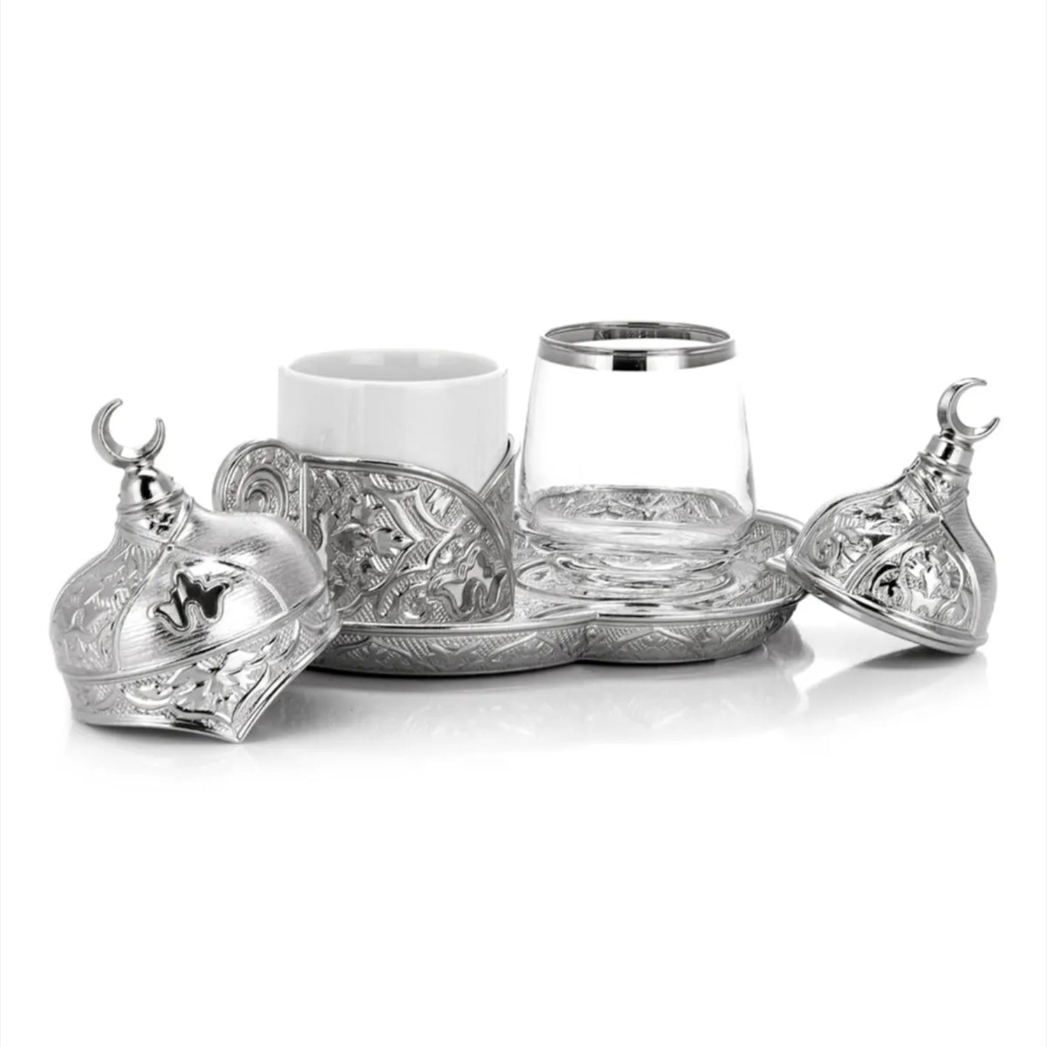 Sena Turkish Coffee Service Set for One Person, 6 Pc Coffee Set