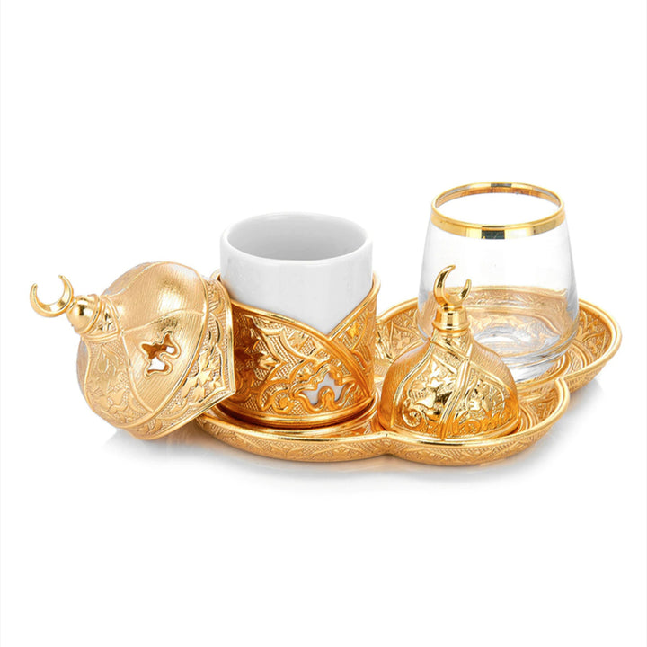 COFFEE SERVICE SET FOR ONE PERSON GOLD 118 ml (4 oz)