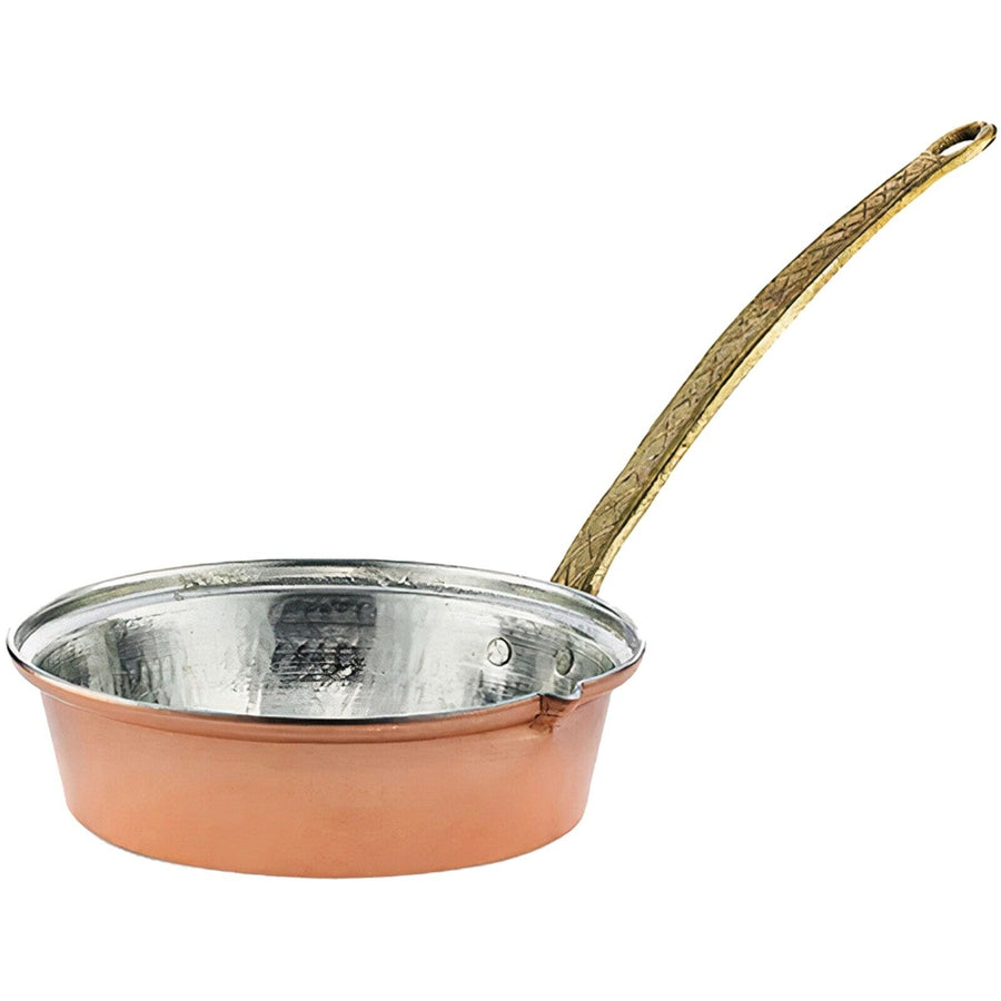 Handmade Copper Saute Frying Pan with Long Handle 6.3" (16 cm)