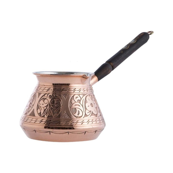 COPPER COFFEE POT HANDMADE SEDEF 380 ml (13 oz) 4 CUPS - Hakan Makes Kitchens Smile