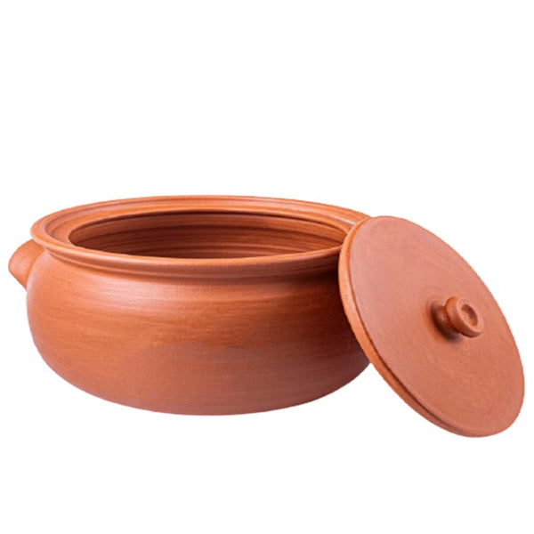 CLAY LOW POT LINED SMALL 25 x 8.5 cm (9.84" x 3.3") - Hakan Makes Kitchens Smile