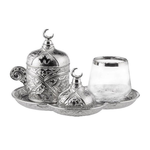 COFFEE SERVICE SET FOR ONE PERSON SILVER 118 ml (4 oz) - Hakan Makes Kitchens Smile