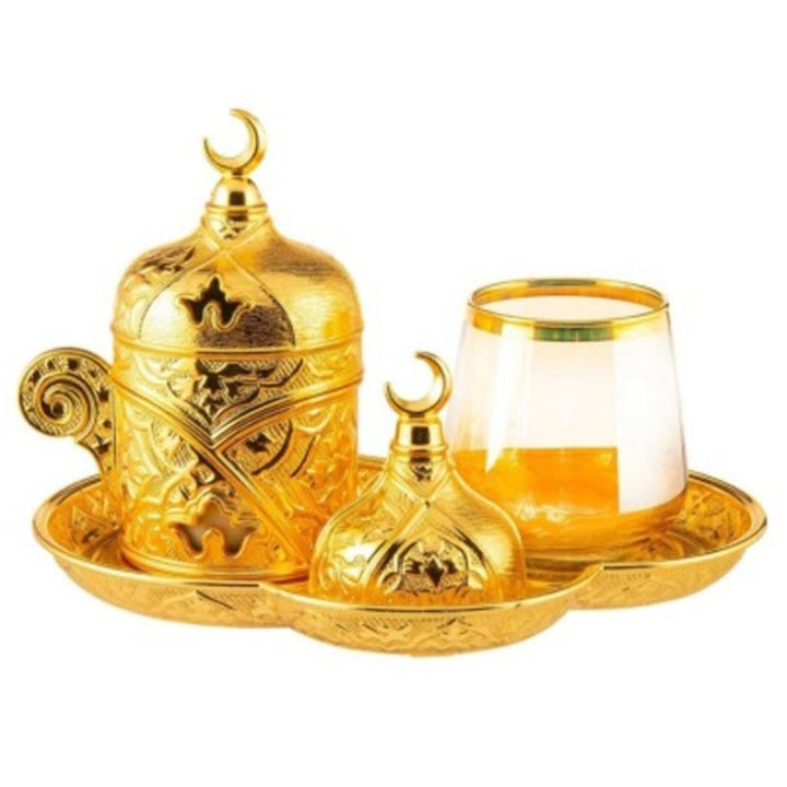 COFFEE SERVICE SET FOR ONE PERSON GOLD 118 ml (4 oz) - Hakan Makes Kitchens Smile