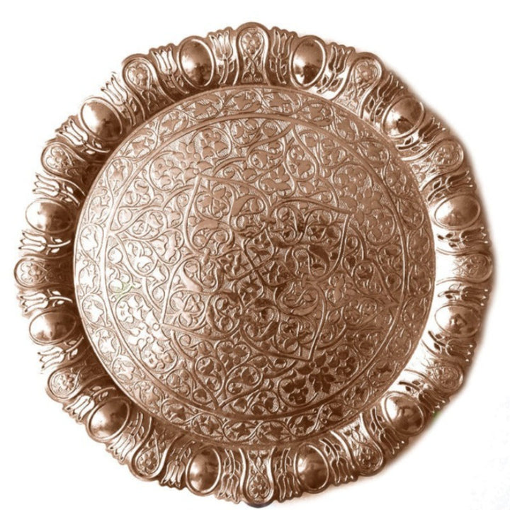 COPPER-ZINC TRAY ROUND GOLD - Hakan Makes Kitchens Smile
