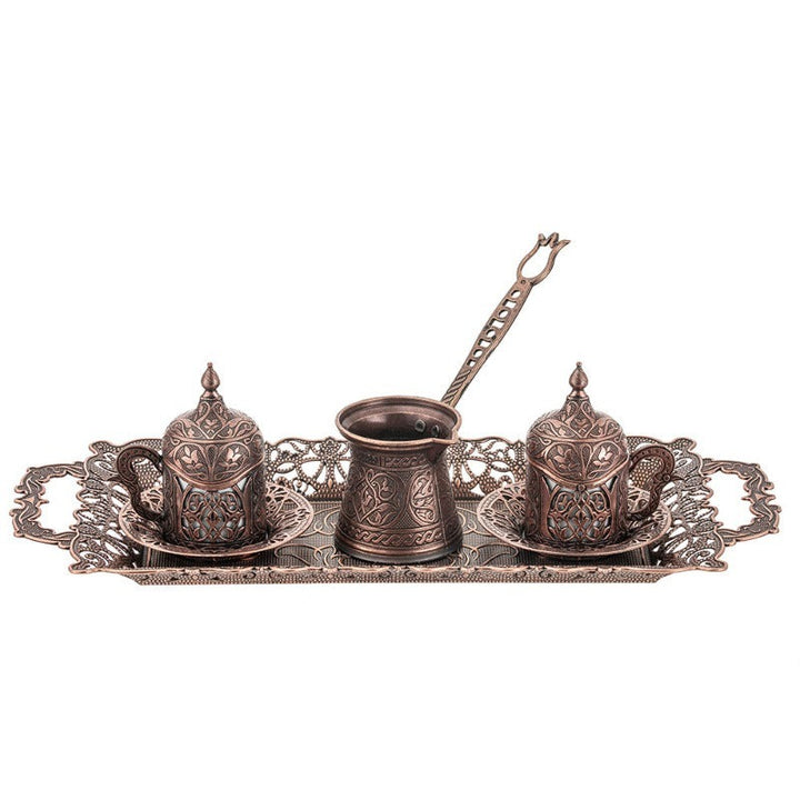 COPPER ZINC COFFEE SET FOR TWO PEOPLE COPPER - Hakan Makes Kitchens Smile