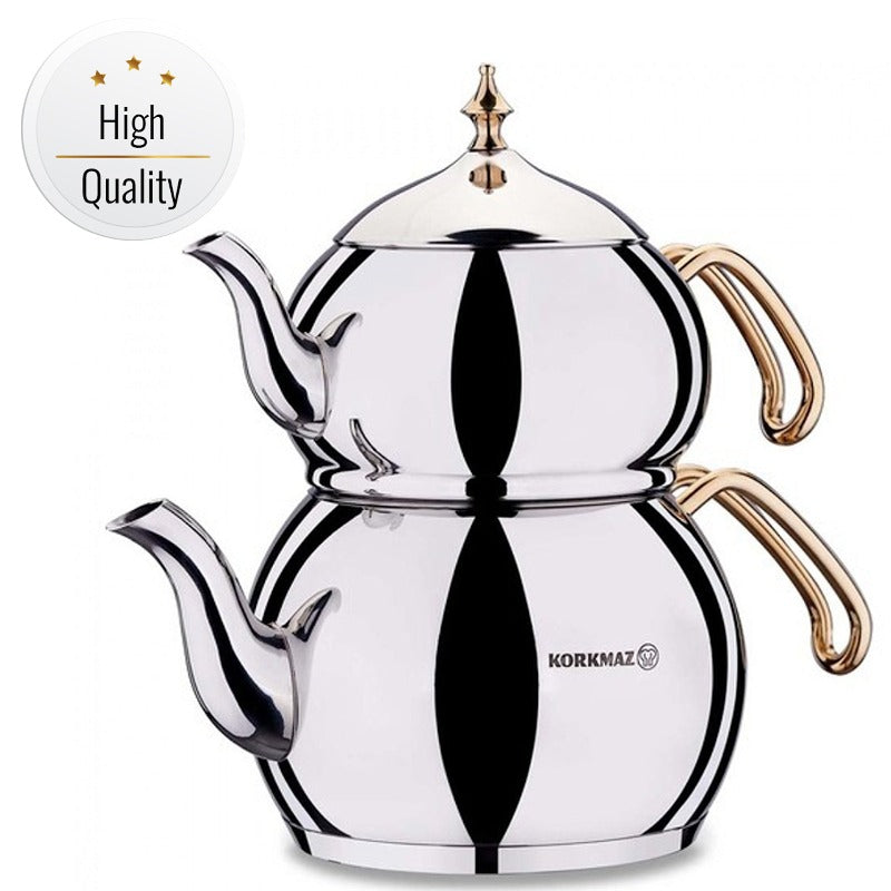 Good Turkish Ceramic Tea Pot Samovar Caydanlik for Mothers Day Gift