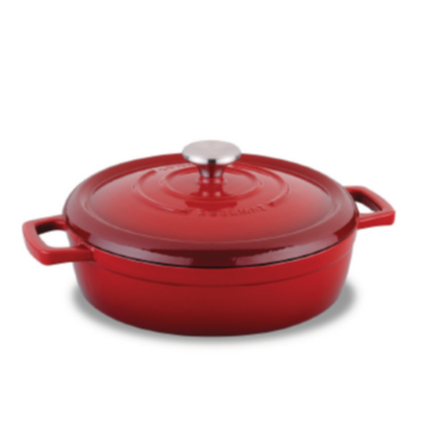CASTA GRILL LOW CASSEROLE RED 26 x 7 cm (10.2" x 2.7") - Hakan Makes Kitchens Smile