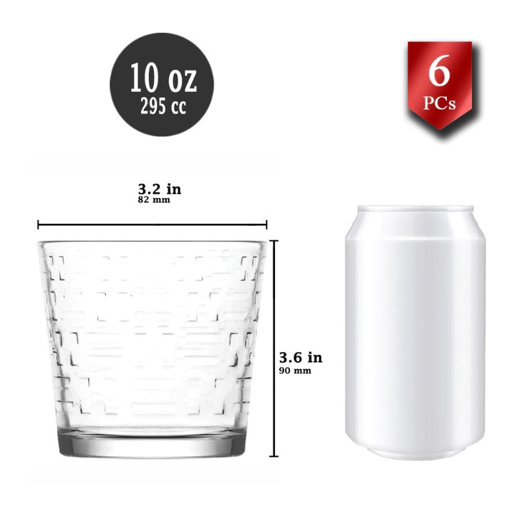 BERLIN SOFT DRINK GLASS 295 cc (10 oz) 6 Pcs Set - Hakan Makes Kitchens Smile