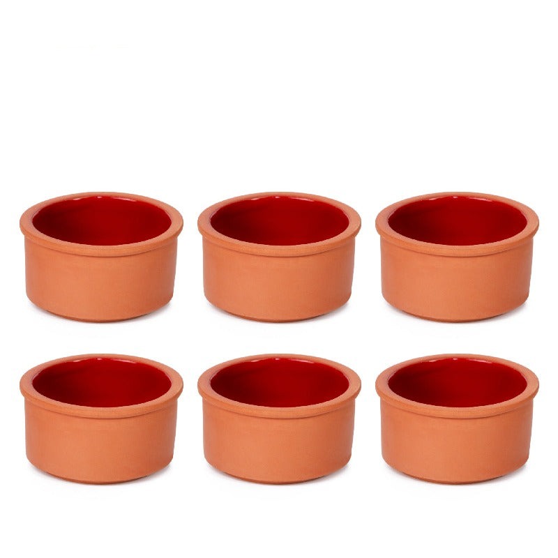 CLAY BOWL VELVET 8.5 x 4.5 cm (3.3" x 1.8") 6 PCS SET - Hakan Makes Kitchens Smile
