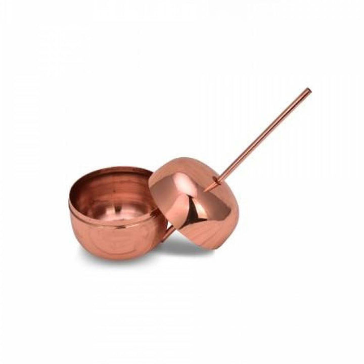 COPPER APPLE COCKTAIL CUP WITH STRAW 250 ml (8 1/2 oz) - Hakan Makes Kitchens Smile
