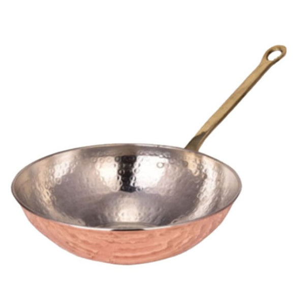 HAKAN Handmade Pure Copper Casserole Pot with Lid, Decorative