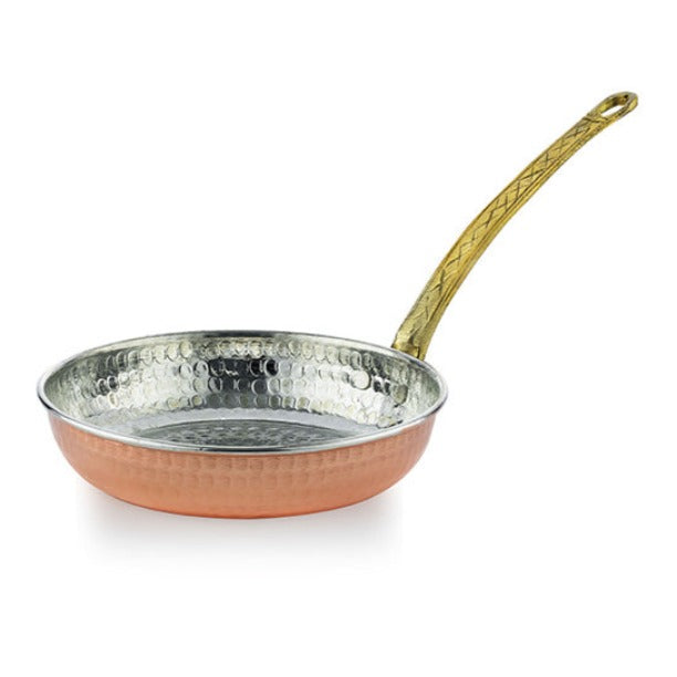 COPPER PAN WITH HANDLE 0.8 mm TRMN 16 cm (6.3") - Hakan Makes Kitchens Smile