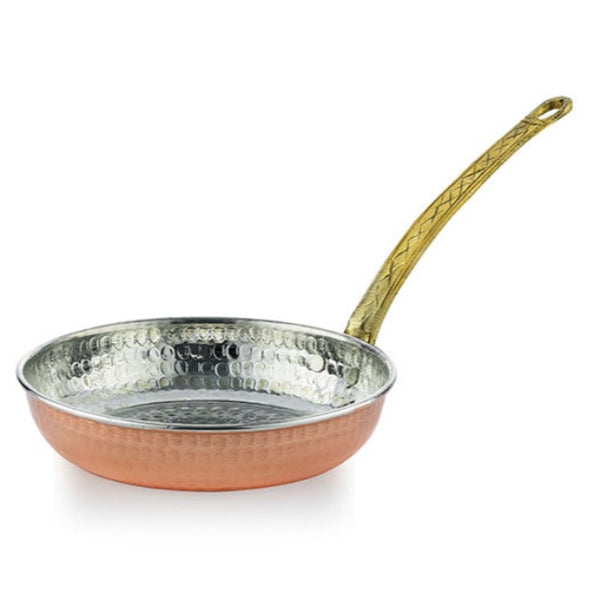 COPPER PAN WITH HANDLE 0.8 mm TRMN 22 cm (8.7") - Hakan Makes Kitchens Smile