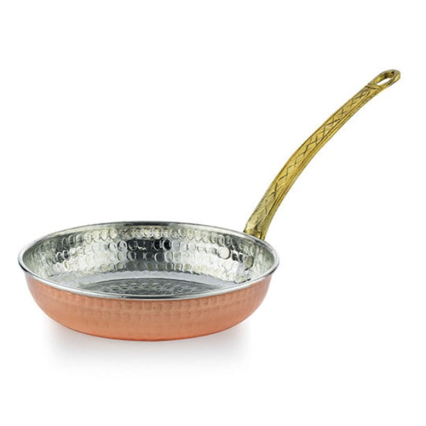 COPPER PAN WITH HANDLE 0.8 mm TRMN 18 cm (7.1") - Hakan Makes Kitchens Smile