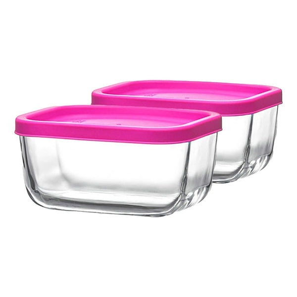 LAV FOOD CONTAINER WITH LID 405 cc (13 3/4 oz) 2 Pcs Set (12 in Box)