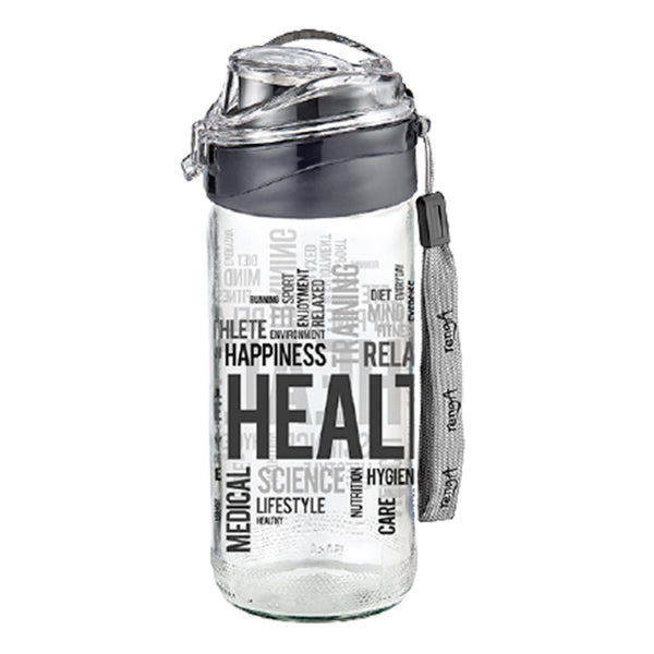 LUYA DECORATED GLASS WATER BOTTLE 500 cc (17 oz) 1 Pcs - Hakan Makes Kitchens Smile