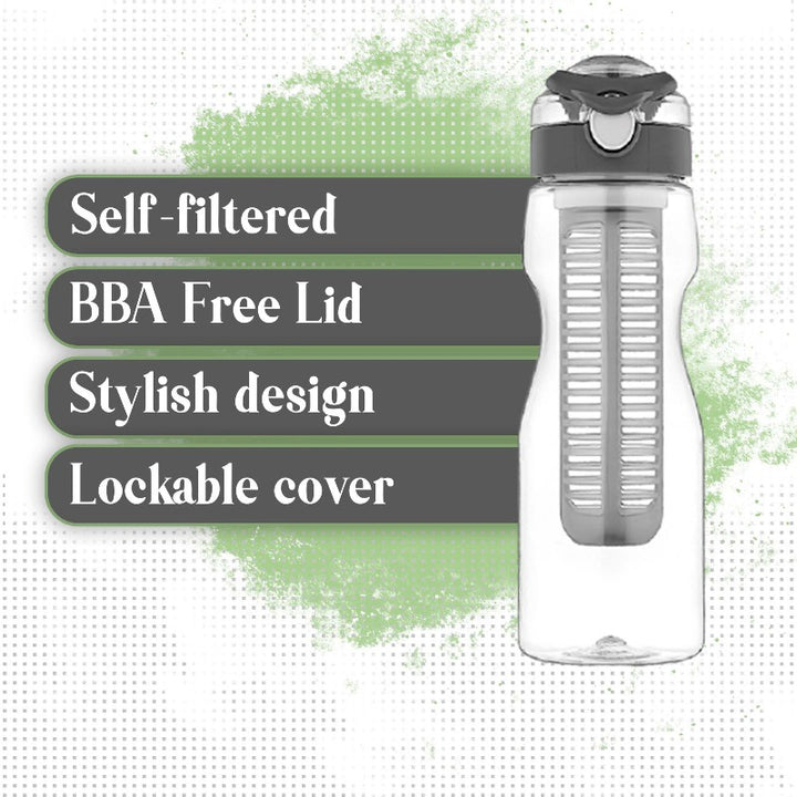 SAGA WATER BOTTLE WITH INFUSER BPA FREE 730 cc (24.7 oz) 1 Pcs - Hakan Makes Kitchens Smile