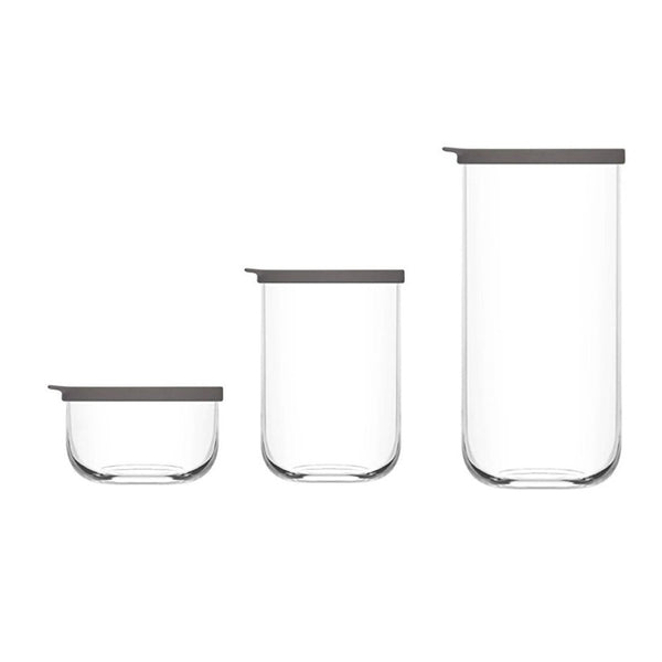 DUO JAR SET 3 PCS (380 cc + 1000 cc + 1400 cc) (12 3/4 oz + 33 3/4 oz + 47 1/4 oz) (6 in Box) - Hakan Makes Kitchens Smile
