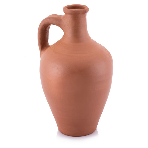 CLAY PITCHER WITH HANDLE SMALL 23 cm (9.1") - Hakan Makes Kitchens Smile