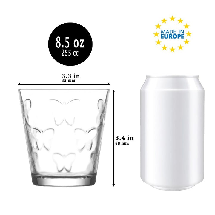 KELEBEK WATER GLASS 255 cc (8.6 oz) 6 Pcs Set - Hakan Makes Kitchens Smile