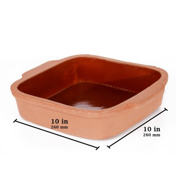 CLAY OVEN TRAY SQUARE 26 cm (10") 1 PCS - Hakan Makes Kitchens Smile